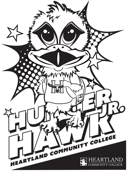 More detailed Hunter coloring page