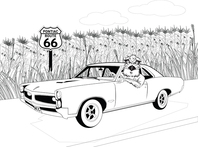 Pontiac Hunter more detailed coloring page